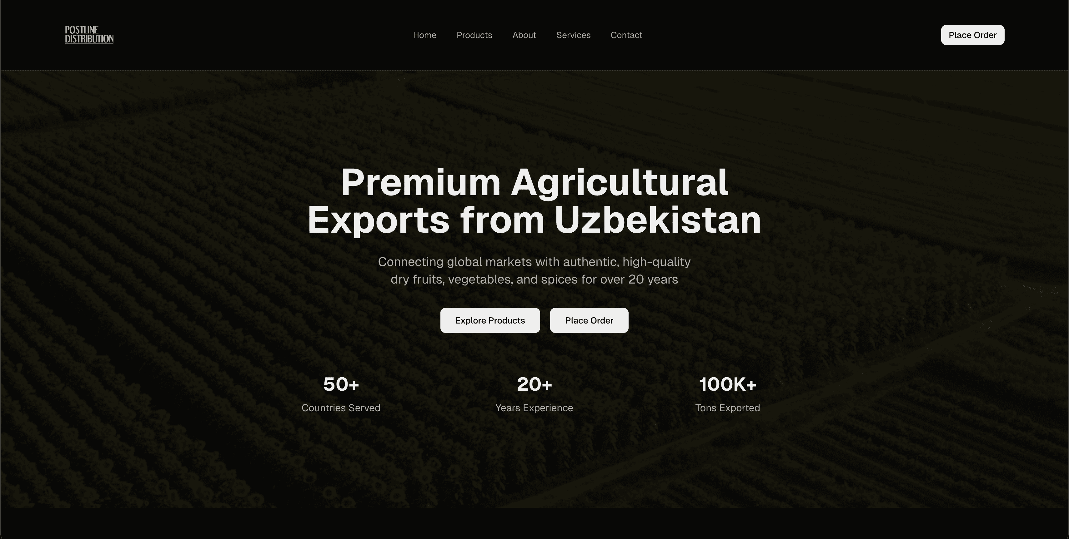 Postline distribution - Web site project